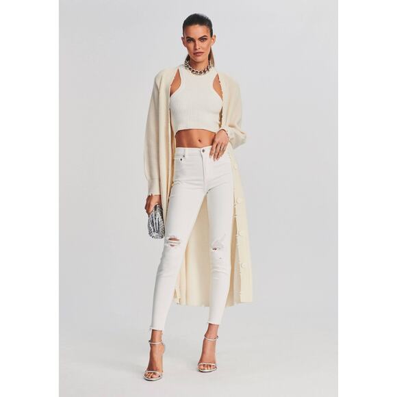 SER.O.YA Pants - #94 NWT-SER.O.YA Womens white Maya mid rise skinny jeans size 25 MSRP: $275